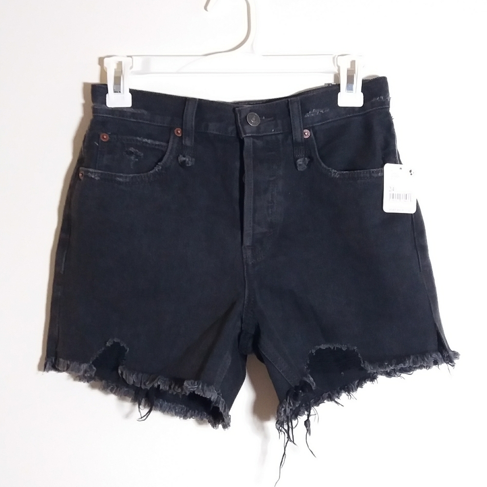 We the Free Washed Black Cut Off Shorts